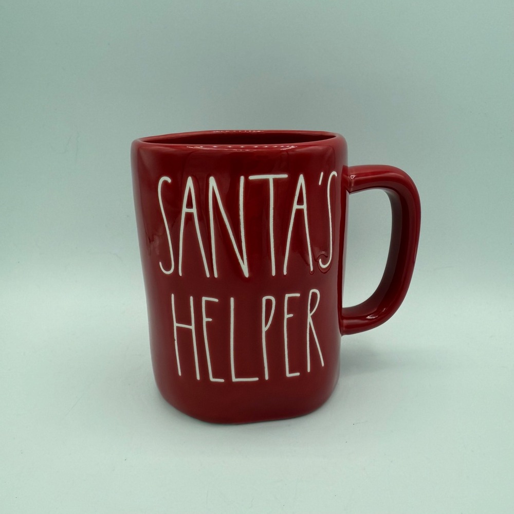 Rae Dunn Artisan Collection Red "Santa's Helper" Mug By Magenta